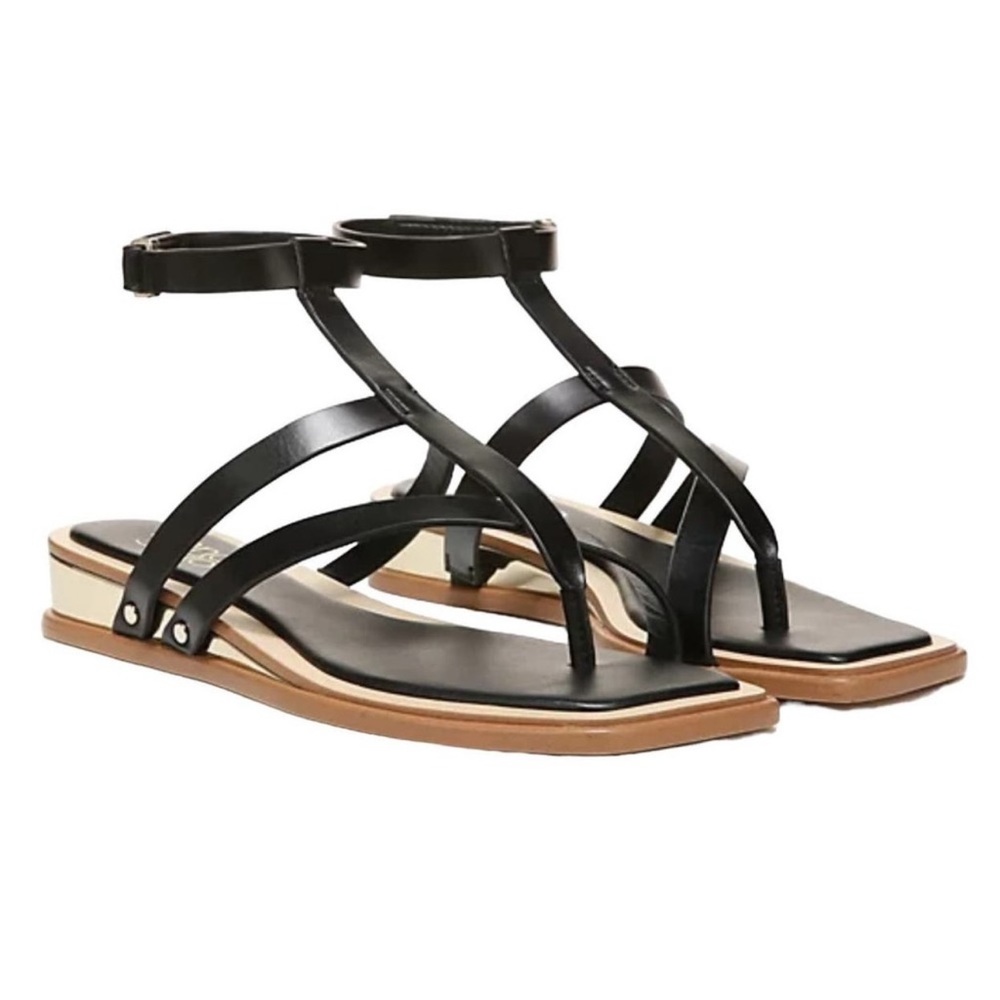Franco Sarto Black Flat Sandals